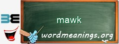 WordMeaning blackboard for mawk